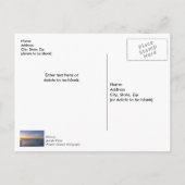 ペンサコーラビーチの海岸線でのサンライズ感謝カード ポストカード (裏面)