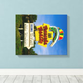 ペンサコーラビーチサイン – 14インチx 11インチキャンバスプリント キャンバスプリント (インサイチュ (ウッドフロア))