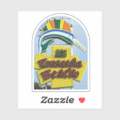 ペンサコーラビーチフロリダアイコニックヴィンテージ標識 シール (シート)