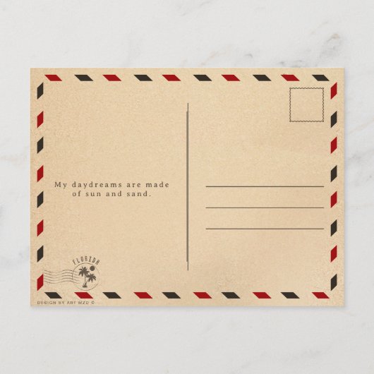 ペンサコーラビーチフロリダサンドトロピカルパーム離れズ ポストカード (裏面)