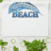 ペンサコーラビーチフロリダバケーショントリバルドルフィンズ キッチンタオル (折り畳み)