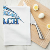 ペンサコーラビーチフロリダバケーショントリバルドルフィンズ キッチンタオル (四つ折り)