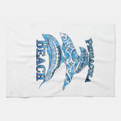 ペンサコーラビーチフロリダバケーショントリバルドルフィンズ キッチンタオル (横)