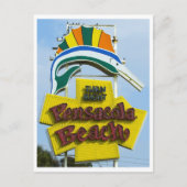 ペンサコーラビーチフロリダヴィンテージ標識 ポストカード (正面)