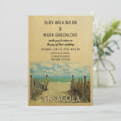 ペンサコーラビーチヴィンテージウェディング招待状 招待状 (スタンド正面)