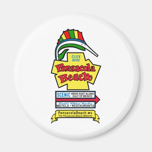 ペンサコーラビーチ標識磁石 マグネット (正面)