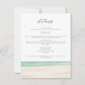 ペンサコーラビーチ水彩フロリダ詳細カード 招待状 (正面)