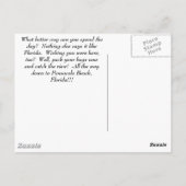 ペンサコーラビーチ，フロリダ ポストカード (裏面)