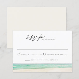 ペンサコーラビーチ　行き先　旅行　出欠確認カード 招待状