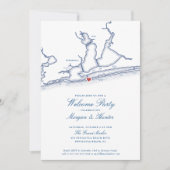 ペンサコーラビーチFL エレガントウェディングウェルカムパーティー 招待状 (正面)