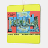 ペンサコーラフロリダヴィンテージ セラミックオーナメント (左)