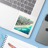 ペンサコーラフロリダ3インチビニールステッカー シール (ノートパソコンとiPhone)