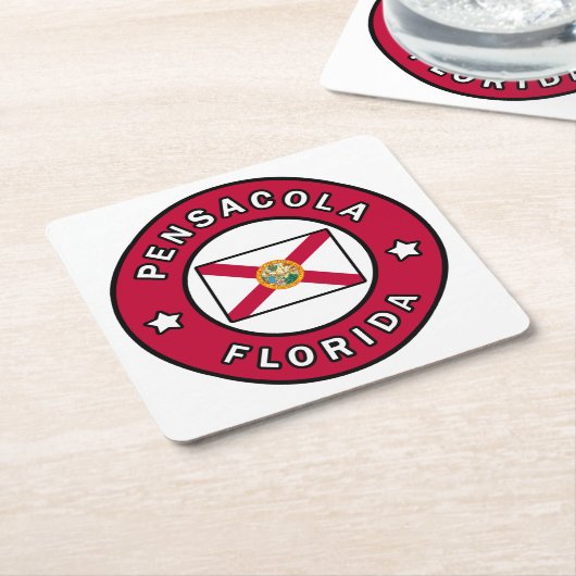 ペンサコーラフロリダ スクエアペーパーコースター (アングル)