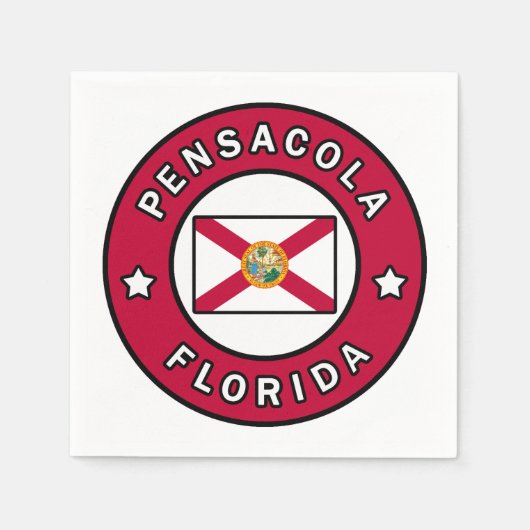 ペンサコーラフロリダ スタンダードカクテルナプキン (正面)