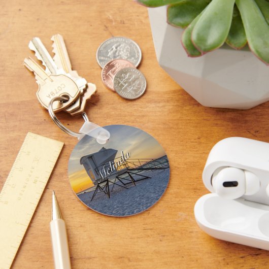 ペンサコーラライフガードステーションサンライズキーチェーン キーホルダー (デスク)