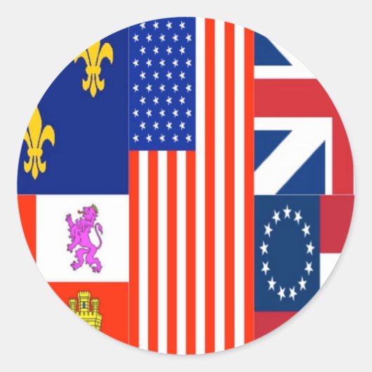 ペンサコーラ国旗 ラウンドシール (正面)