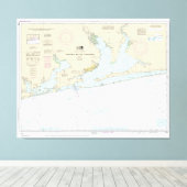 ペンサコーラ湾とアプローチ航海の図11382 キャンバスプリント (インサイチュ (ウッドフロア))