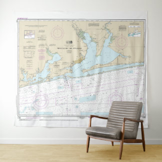 ペンサコーラ湾とアプローチ航海の図11382 タペストリー