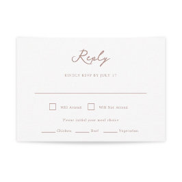 ペンサコーラ結婚式RSVPカード 出欠カード