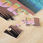 ペンサコーラ、フロリダヴィンテージスタイル旅行ポスター ジグソーパズル (側面)