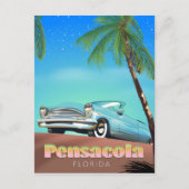 ペンサコーラ、フロリダヴィンテージスタイル旅行ポスター ポストカード (正面)