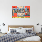 ペンサコーラ,フロリダ – ラージレターのシーン2 キャンバスプリント (インサイチュ (寝室))