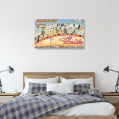 ペンサコーラ，フロリダ – ラージレターのシーン キャンバスプリント (インサイチュ (寝室))