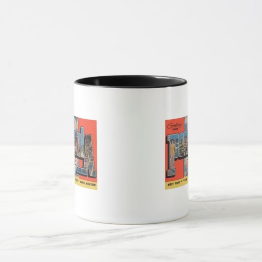 ペンサコーラ,フロリダ – ラージレターのシーン マグカップ (中央)