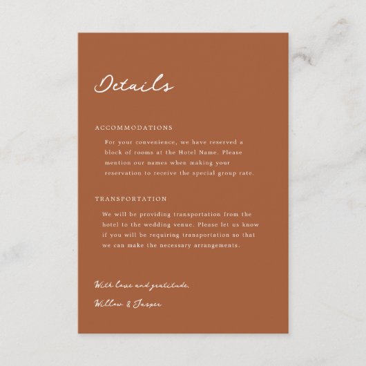 ペンサコ結婚ラのエンクロージャカード エンクロージャーカード (正面)