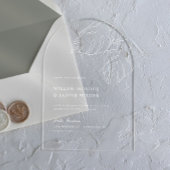 ペンサコ結婚ラハワイアンパームリーフ アクリル招待状