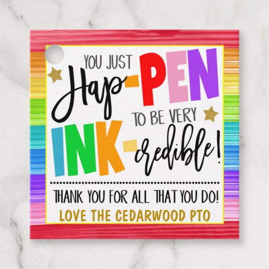 ペンサンキューギフトラベル フェイバータグ (正面)