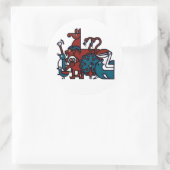 ペンシノールバードガーデンズセルフ接着ステッカー ラウンドシール (バッグ)