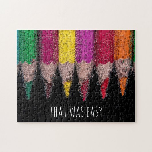 ペンシパーソナライズされたルクレカラフルヨンの挑戦 ジグソーパズル (横)