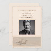 ペンシブシーグル&サンド葬式の死別 招待状 (正面/裏面)