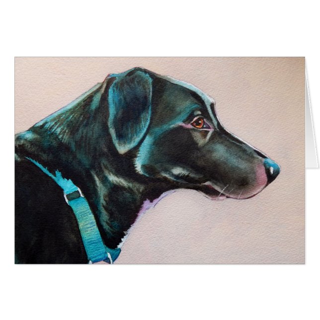 ペンシブ黒犬 (正面横)