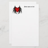 ペンションかわいい赤いハートver 2文房具 便箋 (正面/裏面)