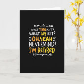 ペンション – 今何時？ああ退職した カード (黄色い花)