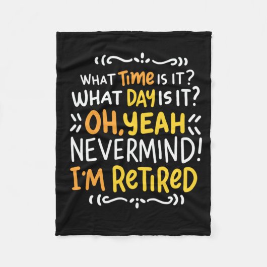 ペンション – 何時?ああフリース退職したB フリースブランケット (正面)