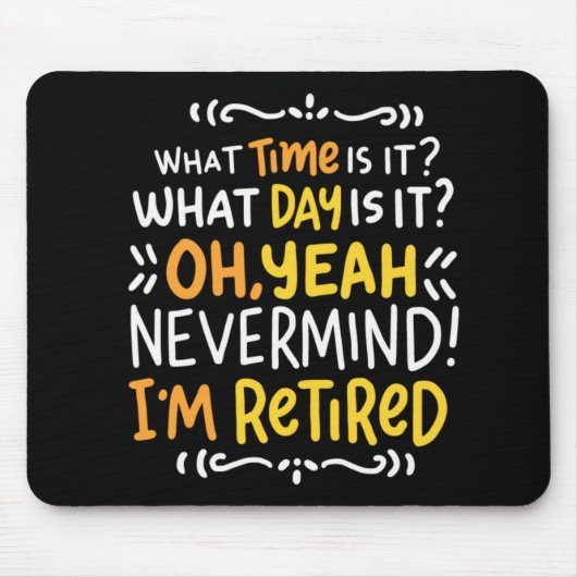 ペンション – 何時？あー退職したマウスPa マウスパッド (正面)