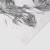 ペンシルの手で描いた赤いケシの花beauttif 薄葉紙 (詳細)