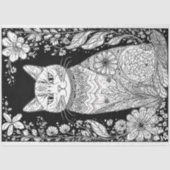 ペンシルアートキャット1デコページ紙 薄葉紙 (正面)