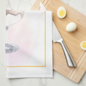 ペンシルアートスタイリッシュセントバレンタインデイカクテル キッチンタオル (四つ折り)