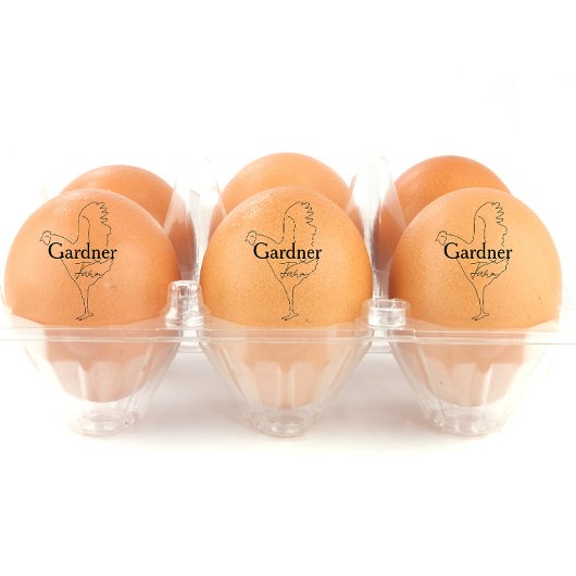 ペンシルアートパーソナライズされたヘンネームエッグ ラバースタンプ