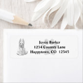 ペンシルアートベルギーマリノワ差出人住所ラベル ラベル (インサイチュ)