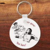 ペンシルアート空手ファイター対mmaファイター戦 キーホルダー (正面)