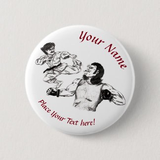 ペンシルアート空手ファイター対mmaファイター戦 缶バッジ