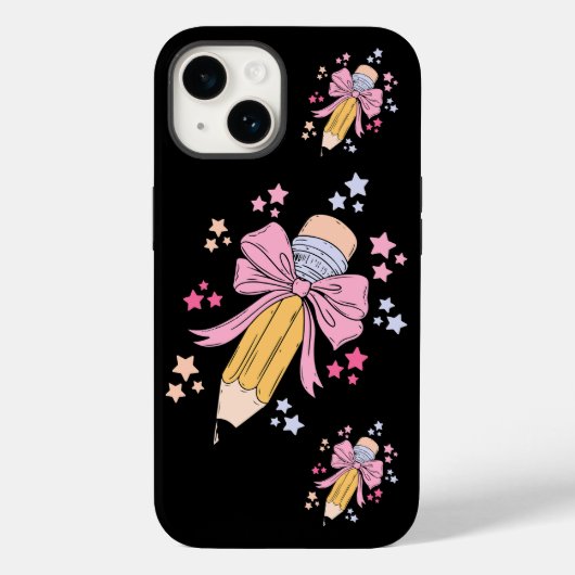 ペンシルコケットボウピンク新学期先生 Case-Mate iPhoneケース (裏面)