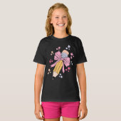 ペンシルコケットボウピンク新学期先生 Tシャツ (正面フル)