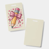 ペンシルコケットボウ先生鑑賞学校 バッジ (Front & Back)