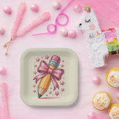 ペンシルコケットボウ先生鑑賞学校 ペーパープレート (パーティー)